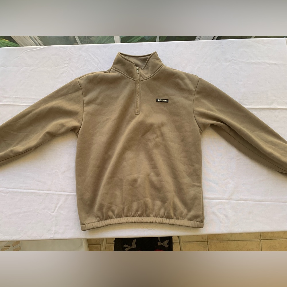SHEIN men half zip pullover sweater